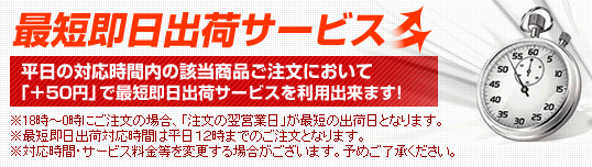 最短即日出荷サービス