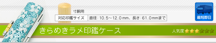 きらめきラメ印鑑ケース