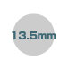 13.5mmの大きさです。ハンコヤドットコムでおすすめのサイズは、男性は12.0mmまたは13.5mm、女性は10.5mmまたは12.0mmです。