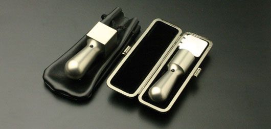 チタン印鑑/会社設立 会社設立印鑑セット 実印天丸18.0mm/角印天丸24.0mm 送料無料!ジュエルズチタン/オニキス(天丸タイプ) 【ケース・印袋付】