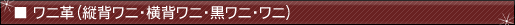 ワニ革（縦背ワニ・横背ワニ・黒ワニ・ワニ）
