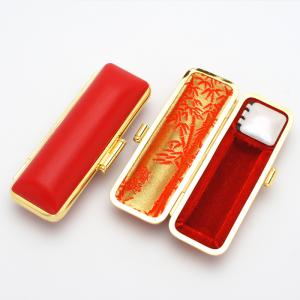 印鑑ケース/【赤-金枠】/16.5-18.0mm