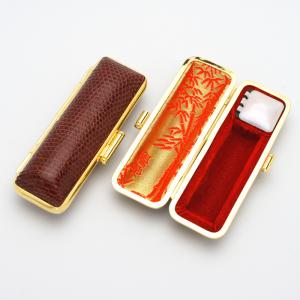 印鑑ケース/【本トカゲ皮-金枠】/16.5-18.0mm
