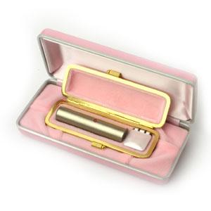 チタン印鑑/銀行印//10.5mm　【ピンク・ファンシーケース付】