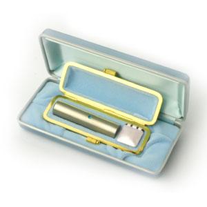 チタン印鑑/銀行印//12.0mm　【ブルー・ファンシーケース付】