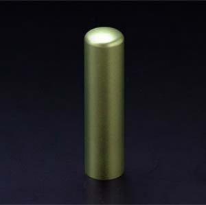 チタン印鑑/銀行印/シャンパンライム/15.0mm　【印鑑ケース付】