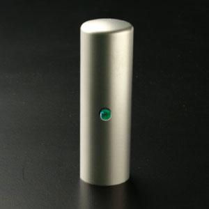 チタン印鑑/会社実印/エメラルド/18.0mm（寸胴タイプ）　【印鑑ケース付】