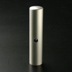 チタン印鑑/認め印/オニキス/10.5mm　【印鑑ケース付】