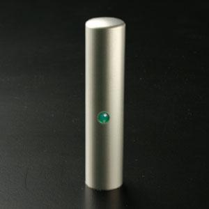 チタン印鑑/銀行印/グリーンアゲード/12.0mm 【印鑑ケース付】 チタン印鑑/銀行印/グリーンアゲード/12.0mm 【印鑑ケース付】