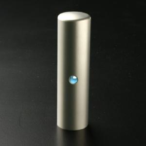 チタン印鑑/銀行印/ブルートパーズ/15.0mm 【印鑑ケース付】 チタン印鑑/銀行印/ブルートパーズ/15.0mm 【印鑑ケース付】