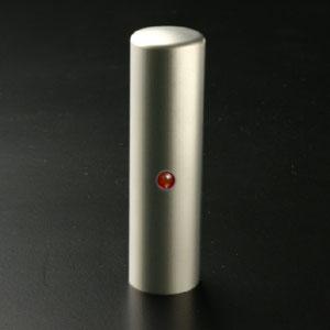 チタン印鑑/認め印/レッドアゲード/13.5mm 【印鑑ケース付】 チタン印鑑/認め印/レッドアゲード/13.5mm 【印鑑ケース付】