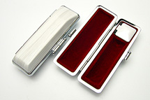 印鑑ケース ヴィンテージケース ボックス 白 木目 16.5-18.0mm