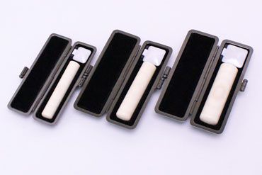 実印・銀行印・認め印セット 本象牙日輪 実印15.0mm【ブラックメタル枠】