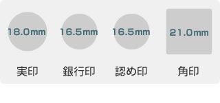 会社設立 実印・銀行印・角印・認印 寸胴セット 4本（角21mm）【整理ケース・印袋付】 【黒水牛】/角印【政宗】