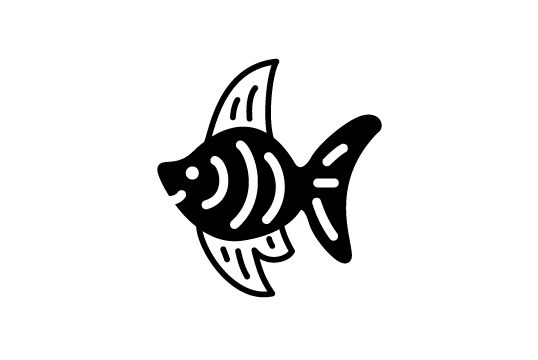 ゴルフボールスタンプ マイボールスタンプ キャラクターアイコンタイプ No 44 魚座 印鑑 はんこ 実印 ハンコヤドットコム