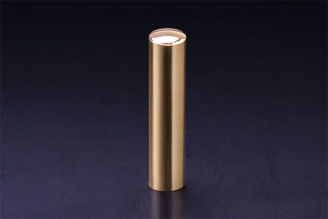 銀行印 プレミアムゴールド 13.5mm│印鑑・はんこ・銀行印【ハンコヤドットコム】