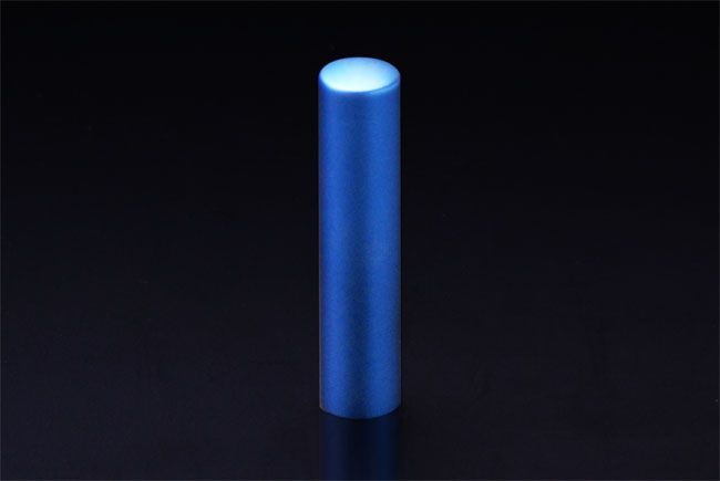 銀行印 プリズム【カラー】 アクア 13.5mm│印鑑・はんこ・銀行印【ハンコヤドットコム】