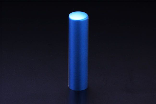 銀行印 プリズム【カラー】 アクア 15.0mm│印鑑・はんこ・銀行印【ハンコヤドットコム】