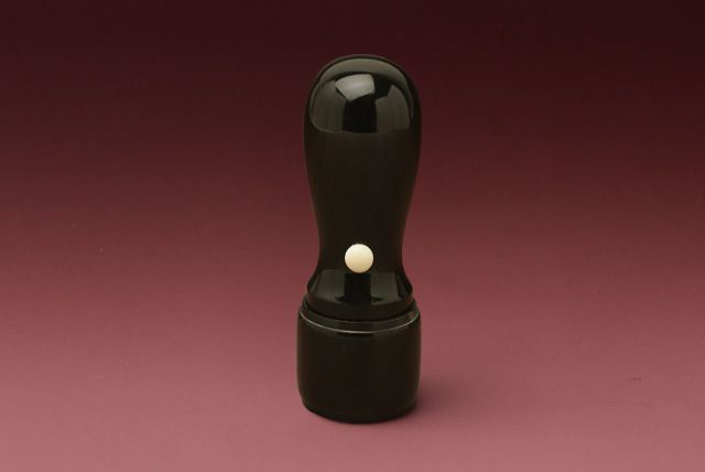 会社実印 （天丸・蓋付） 黒水牛（芯持ち） 18.0mm