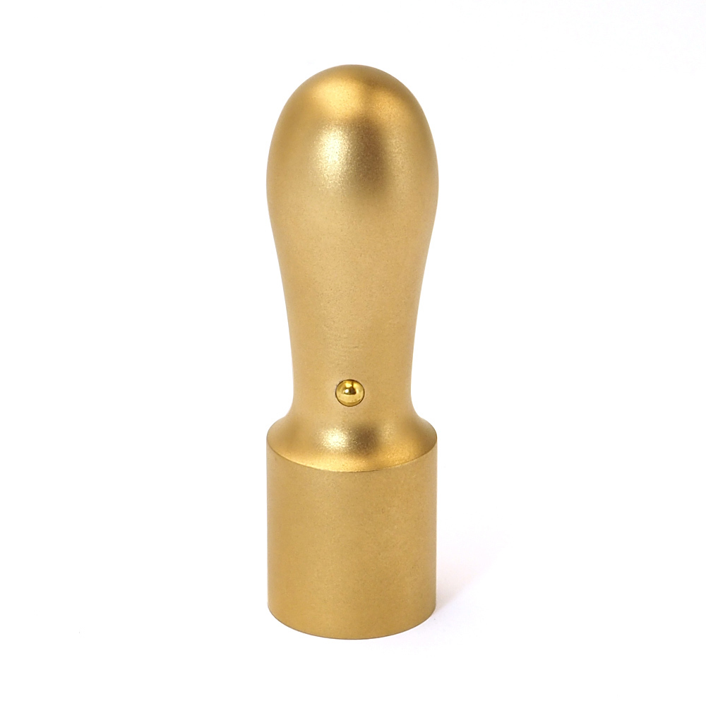 チタン印鑑/会社銀行印 ブラストチタン ゴールド 寸胴16.5mm