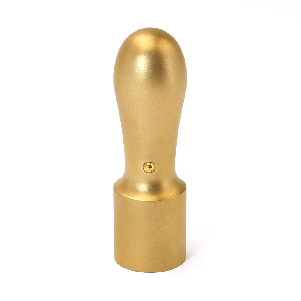 チタン印鑑/会社実印 ブラストチタン ゴールド 寸胴16.5mm
