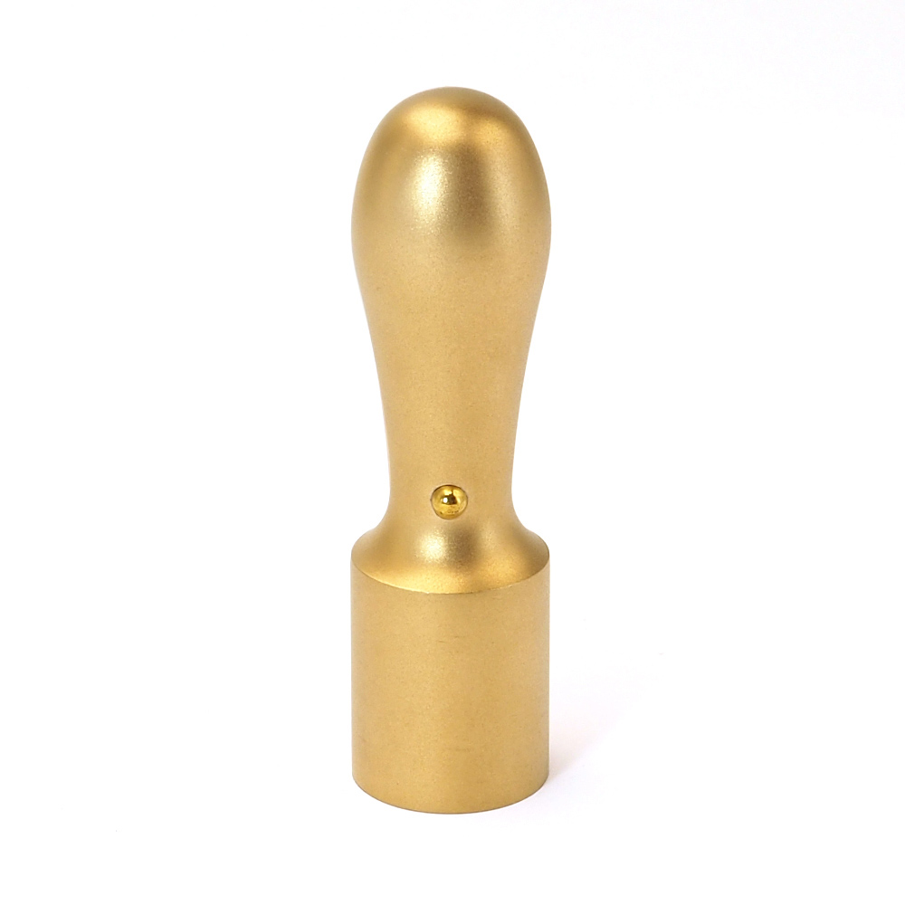 チタン印鑑/会社認め印 ブラストチタン ゴールドブラストチタン 天丸16.5mm