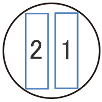 縦2列