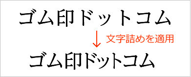 文字詰め