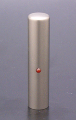 チタン印鑑/実印 ジュエルズチタン レッドアゲード 13.5mm