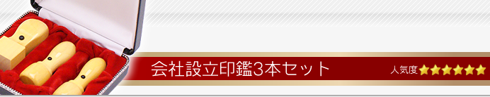 会社設立印鑑3本セット