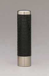 銀行印 革張りリザードチタン 黒 15.0mm