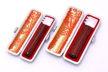 銀行印・認印セット アグニ 実印13.5mm【銀枠】