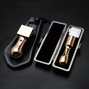 一般社団法人設立(GIA設立)実角セット （実印・角印24ｍｍ） プレミアムゴールド （天丸タイプ） 【印鑑ケース・印袋付】【印鑑】