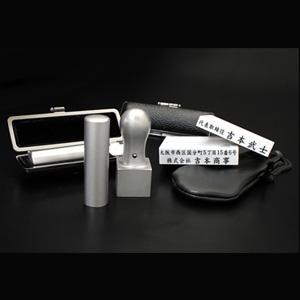 一般社団法人設立(GIA設立)3本セット （実印・銀行印・角印24ｍｍ） ブラストチタン （寸胴タイプ） 【印鑑ケース・印袋・アドレス印3段付】【印鑑】