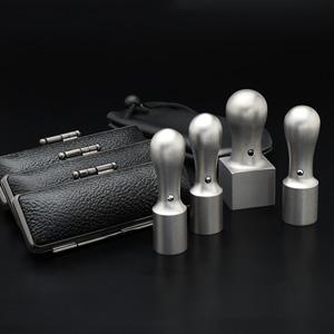 会社設立4本セット （実印・銀行印・認印・角印24ｍｍ） チタン印鑑ブラスト （天丸） 【印鑑ケース・印袋付】【印鑑】