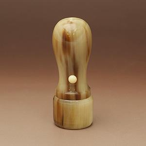 会社実印 （天丸・蓋付） 牛角・中色 21.0mm【印鑑】