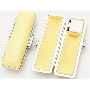 印鑑ケース シャンパンカラー印鑑ケース シャンパンイエロー 16.5-18.0mm