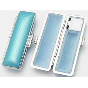 印鑑ケース シャンパンカラー印鑑ケース シャンパンブルー 16.5-18.0mm
