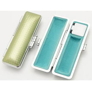 印鑑ケース シャンパンカラー印鑑ケース シャンパングリーン 16.5-18.0mm