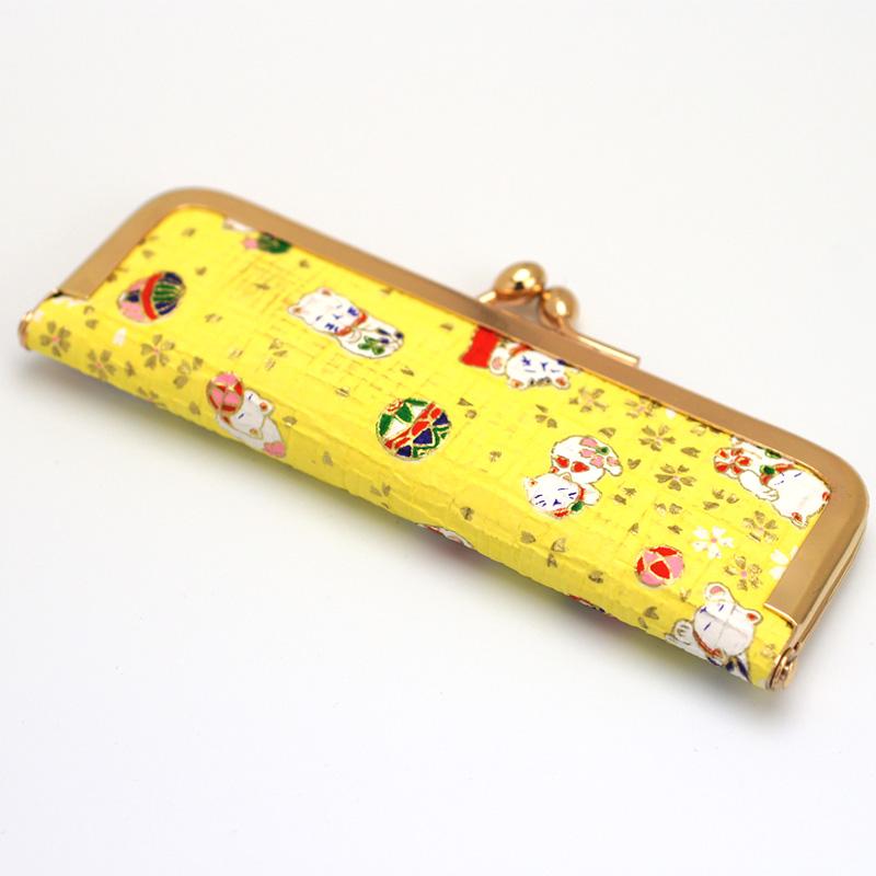 がま口印鑑ケース おしゃれはんこ（朱肉付き） W-49 10.5-16.5mm