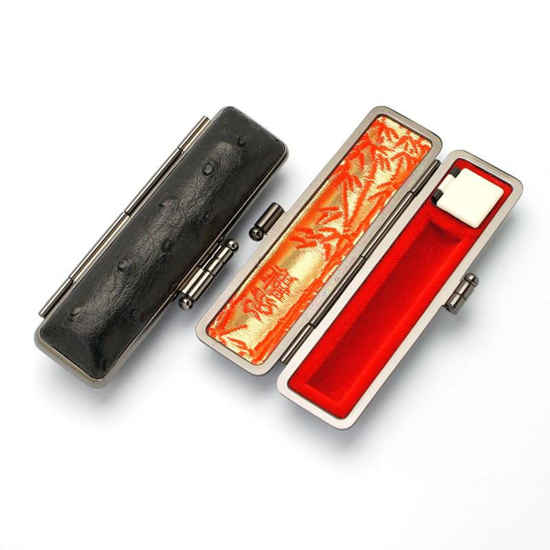 印鑑ケース プレミアムレザー オーストリッチ 10.5-12.0mm