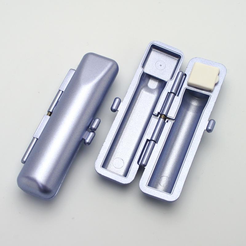印鑑ケース メタリックケース ブルー 10.5-12.0mm