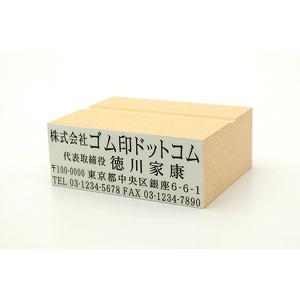 特殊用途[黒ゴム] テキスト入稿ゴム印（耐油） 28×74mm