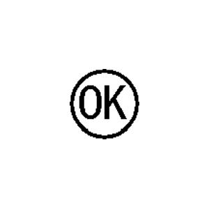 チェック ゴム印 6×6mm【OK】枠あり