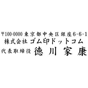 住所印 18×63mm テキスト入稿 【レイアウト：横-02】