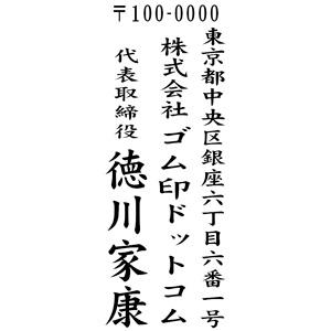 住所印 74×28mm テキスト入稿【レイアウト ：縦-02】