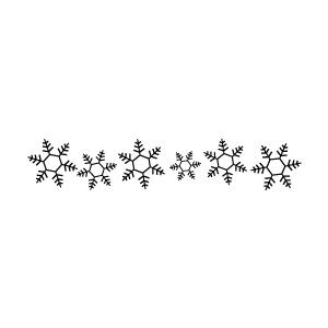 ミニラインスタンプ 13×63mm【雪の結晶】