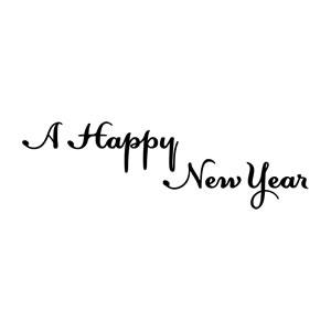年賀スタンプ 28×74mm 文字タイプ/横-【A Happy New Year】