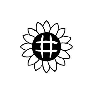 イラストスタンプ 8×8mm 【ひまわり】