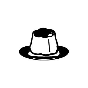 イラストスタンプ 8×8mm 【プリン】